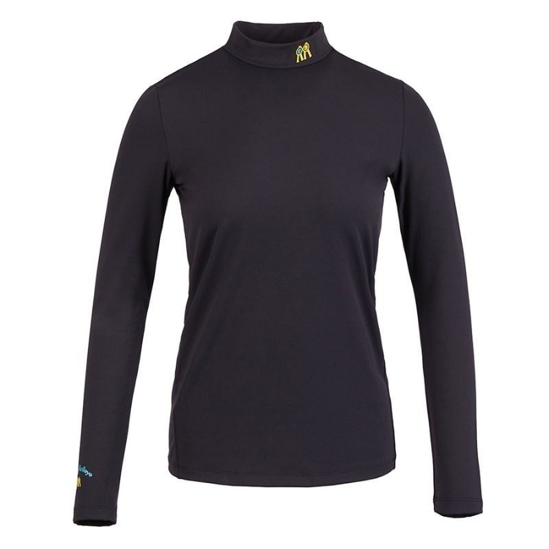 【直送品（買い合わせ不可）】XSサイズ レディース Rolling Rolleye 起毛インナーウェア ブラックイエローロゴ ブラック　　