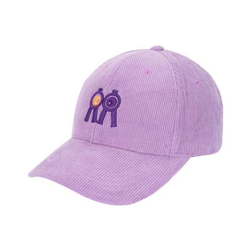 【直送品（買い合わせ不可）】フリーサイズ (58cm)Rolling Rolleye ボールキャップ コーデュロイ パープル　　
