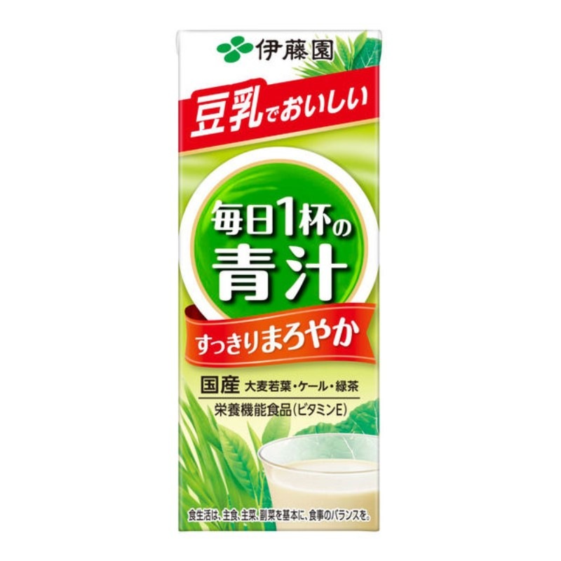 [1本]伊藤園 毎日1杯の青汁 まろやか豆乳ミックス 紙パック　200ml　賞味期限2025.09.06|飲料|食品・飲料