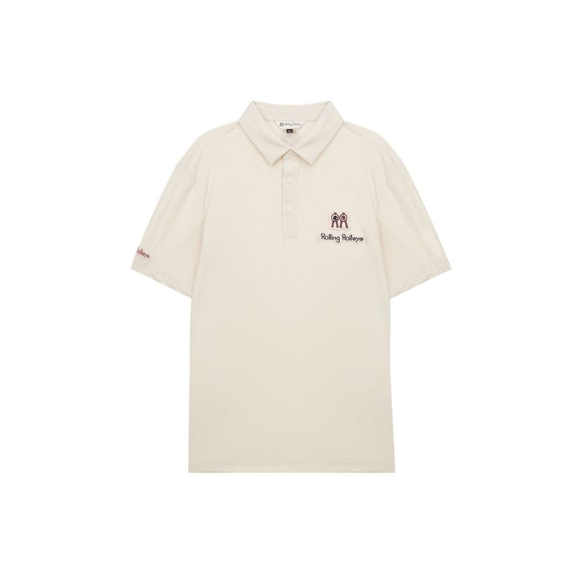 【直送品】XLサイズ メンズ Rolling Rolleye ロールロール クリームパッチ ポロTシャツ クリーム　　
