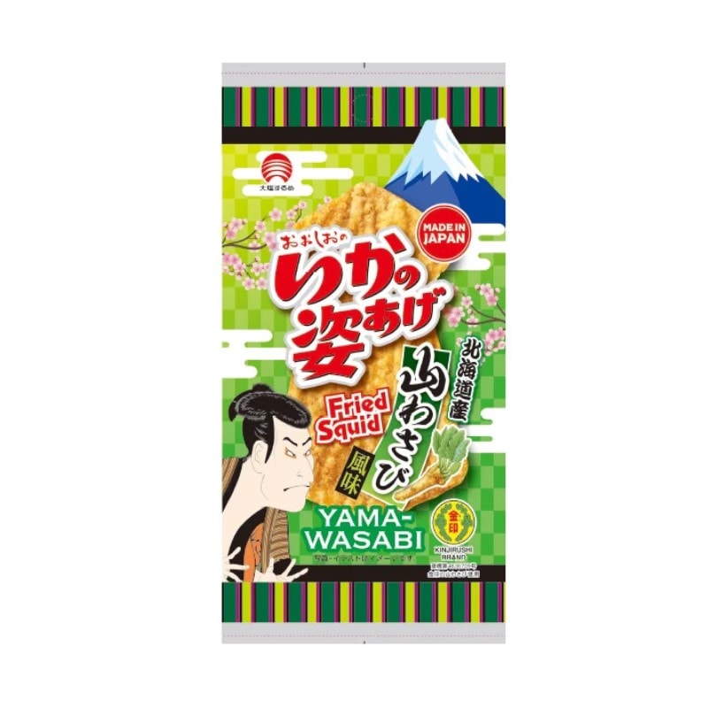 [1個]合食 いかの姿あげ 金印山わさび風味　4枚入　賞味期限2025.11.08|お菓子|食品・飲料