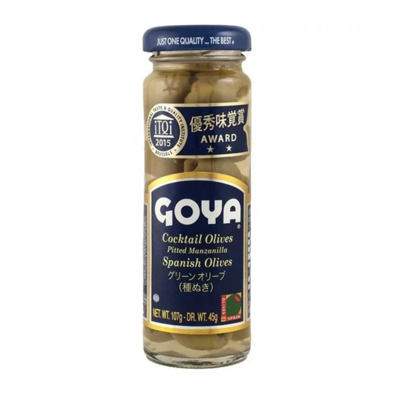 [3個]GOYA ミニグリーンオリーブ種なし　107g　賞味期限2026.11.09