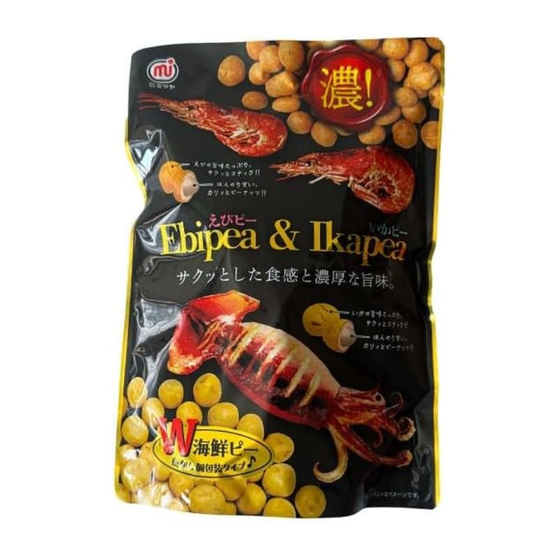 [6個]ミツヤ 濃！ えびピー＆いかピー　120g　賞味期限2025.09.23|お菓子|食品・飲料