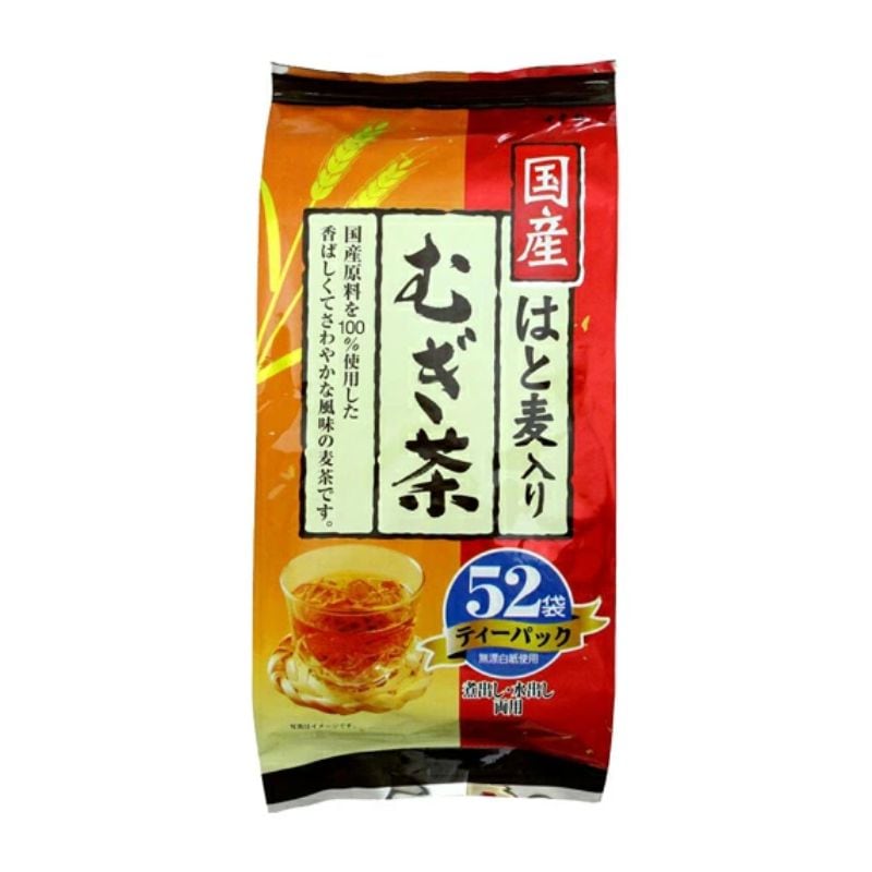 [5個]寿老園 国産はと麦入り むぎ茶　52袋入　賞味期限2026.08.21|飲料|食品・飲料