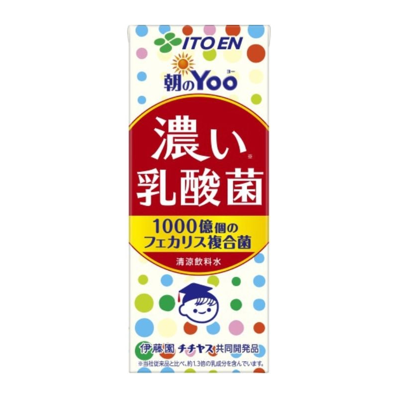 [24本]伊藤園 朝のYoo 濃い乳酸菌 紙パック　200ml　賞味期限2025.12.07|飲料|食品・飲料