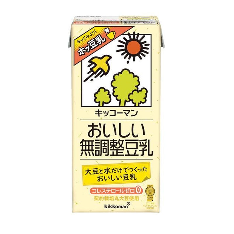 [6本]キッコーマン おいしい無調整豆乳　1L　賞味期限2026.03.17