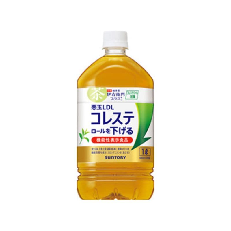 [24本]サントリー 伊右衛門プラスコレステ対策 　1L　賞味期限2025.10.31【賞味期限間近】|飲料|食品・飲料