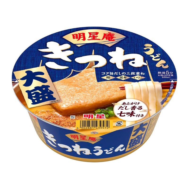 [12個]明星食品 明星庵きつねうどん大盛　105g　賞味期限2025.12.11