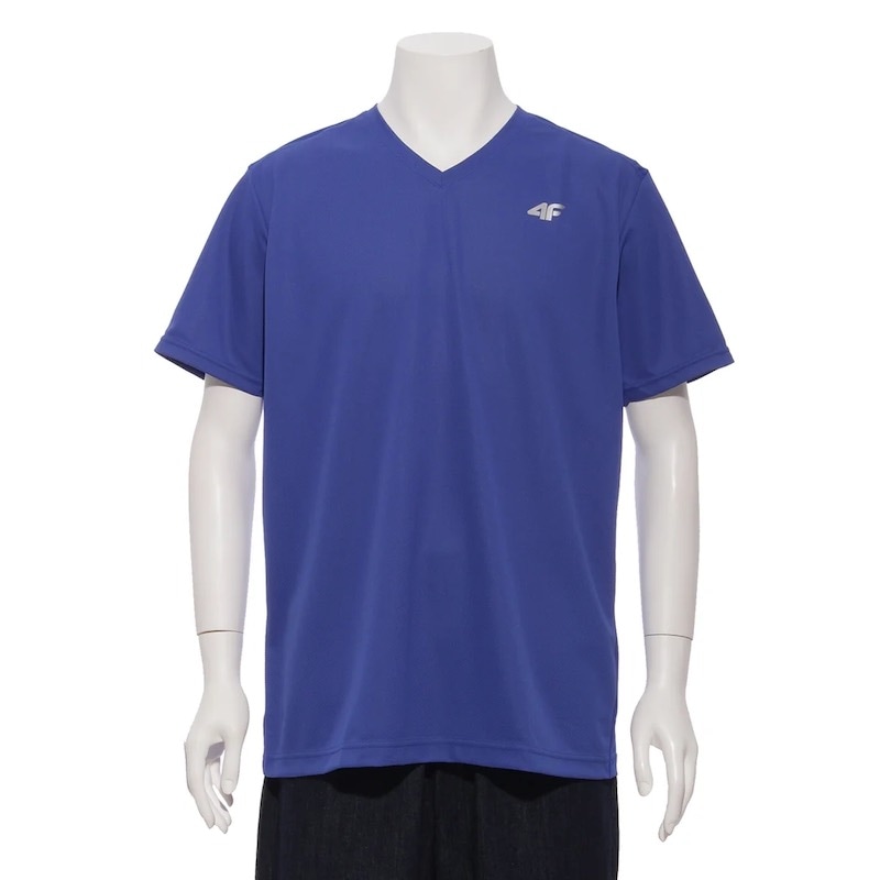 サイズ：S　4F メンズ VネックTシャツ（BLUE）　　