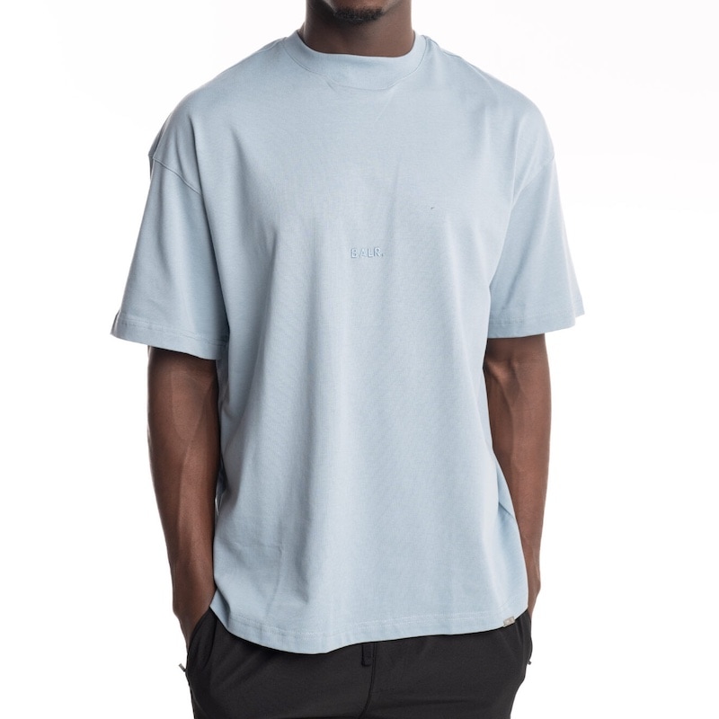 【Lサイズ】BALR.  メンズ LOGO BOX T-SHIRT (Arona Blue)　　