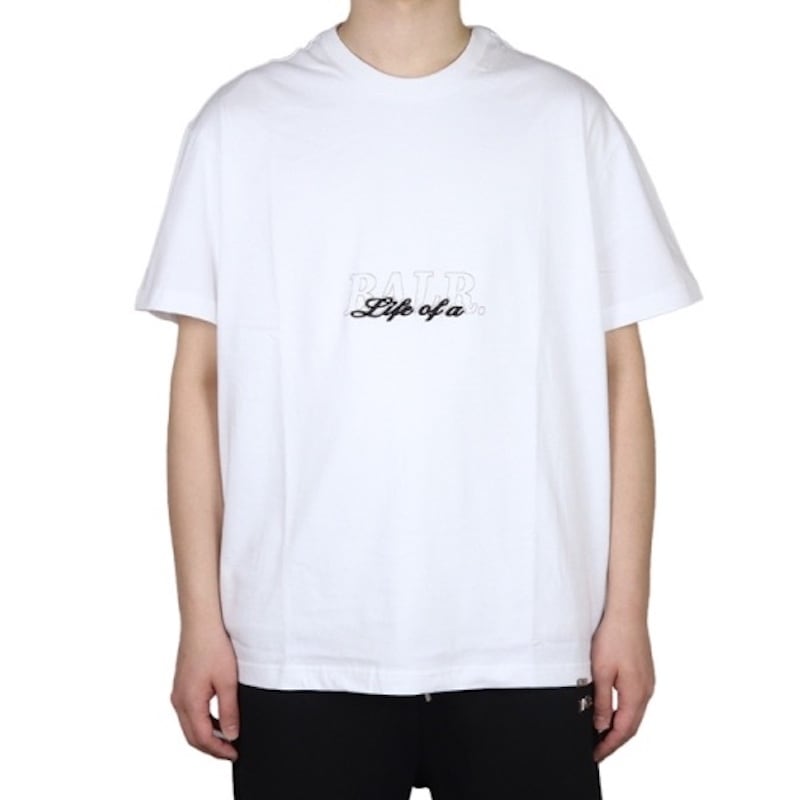 【Lサイズ】BALR.  メンズ SCRIPT T-SHIRT (Bright White)　　