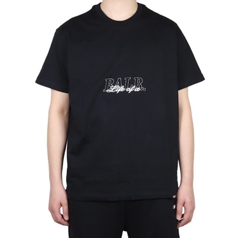 【Mサイズ】BALR.  メンズ SCRIPT T-SHIRT (Jet Black)　　