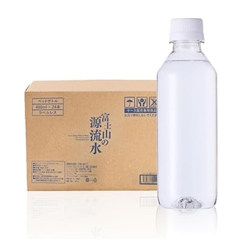 [1箱]富士山の天然水 富士山の源流水(ラベルレス)　490ml×24本　賞味期限2025.11.30|飲料|食品・飲料