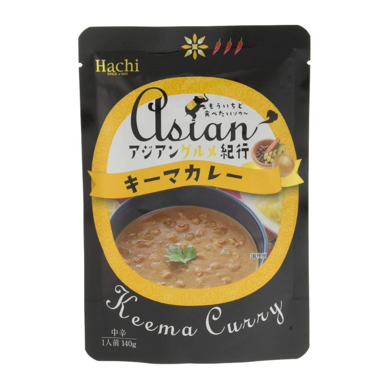 [1個]ハチ食品 アジアングルメ紀行 キーマカレー 中辛　140g　賞味期限2027.03.25|食品|食品・飲料