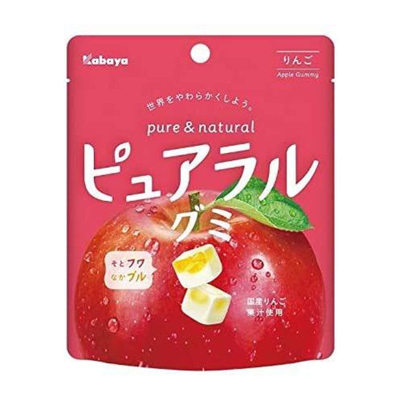 [4個]カバヤ ピュアラルグミりんご　58g　賞味期限2026.01.31|お菓子|食品・飲料