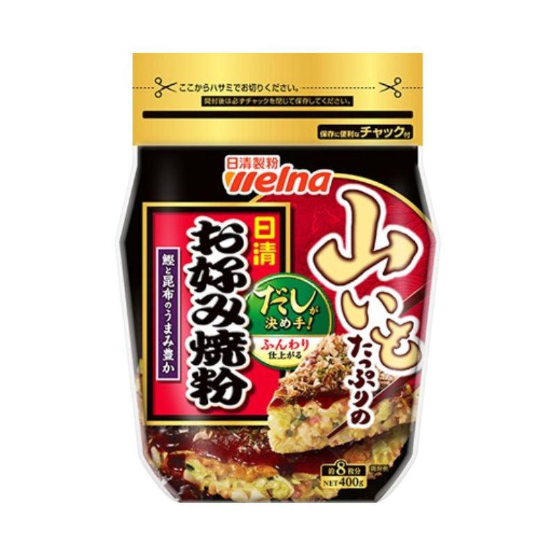 [3個]日清製粉ウェルナ 山いもたっぷりのお好み焼粉　400g　賞味期限2026.03.21|食品|食品・飲料