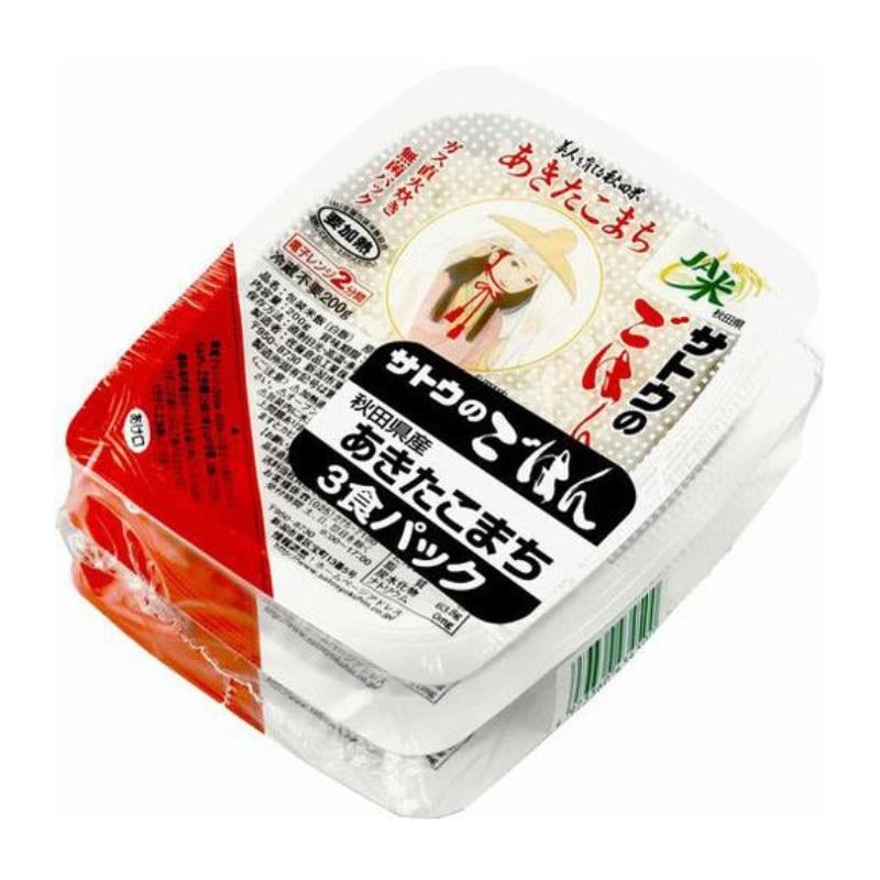 [1セット]サトウ食品 秋田県産あきたこまち　200g×3食パック　賞味期限2026.06.30|食品|食品・飲料