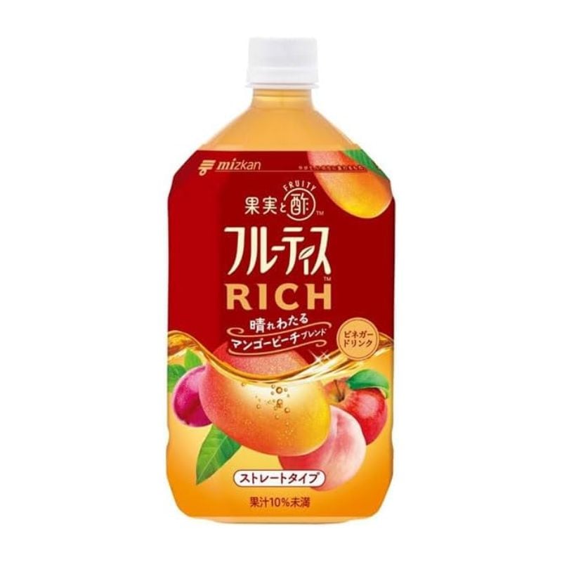 [2本]ミツカン 果実と酢 フルーティスRICH マンゴーピーチ　1L　賞味期限2025.11.30【賞味期限間近】