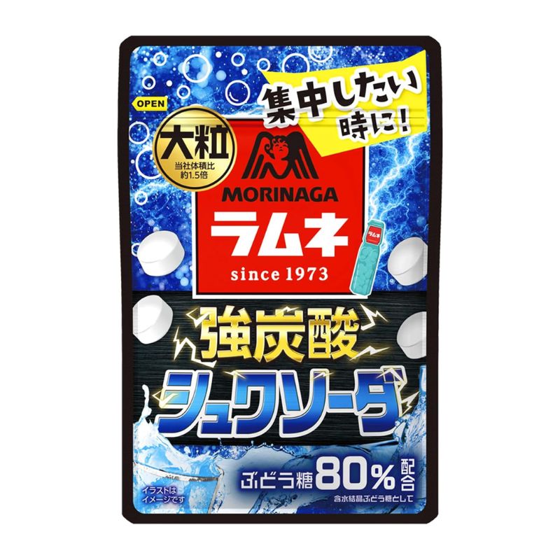 [5個]森永 大粒ラムネ 強炭酸シュワソーダ　25g　賞味期限2026.04.30|お菓子|食品・飲料