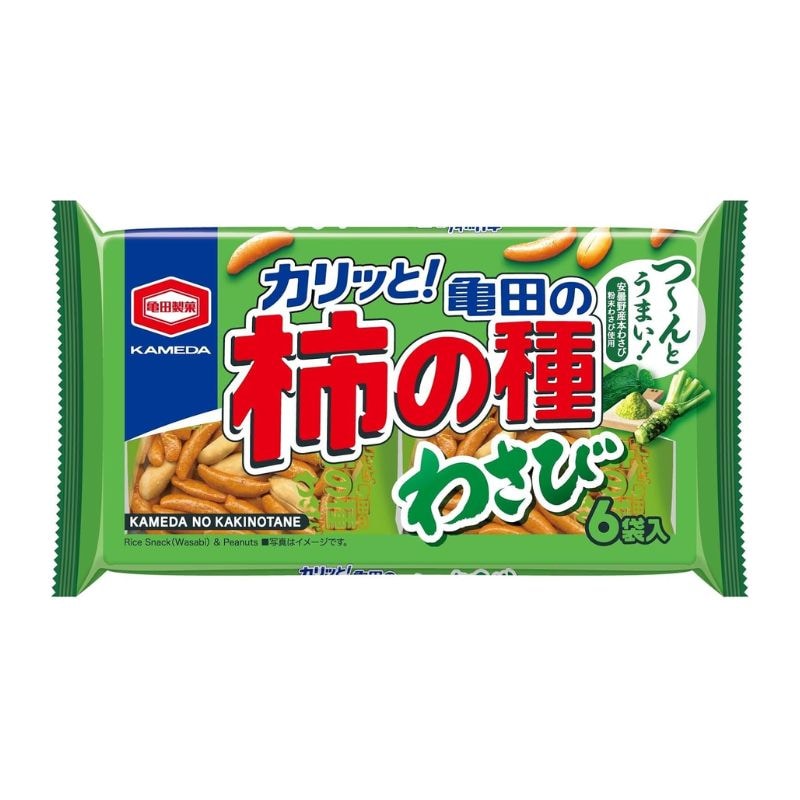 [3個]亀田製菓 亀田の柿の種 わさび　164g　賞味期限2025.12.31|お菓子|食品・飲料