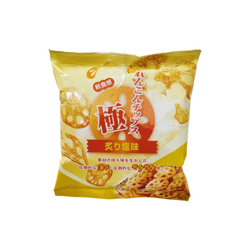 [6個]極 れんこんチップス 炙り塩味　15g　賞味期限2025.12.04【賞味期限間近】|お菓子|食品・飲料