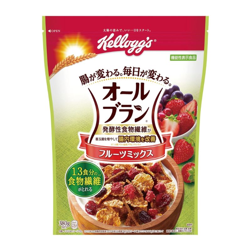 [3個]日本ケロッグ オールブラン フルーツミックス　380g　賞味期限2026.04.30