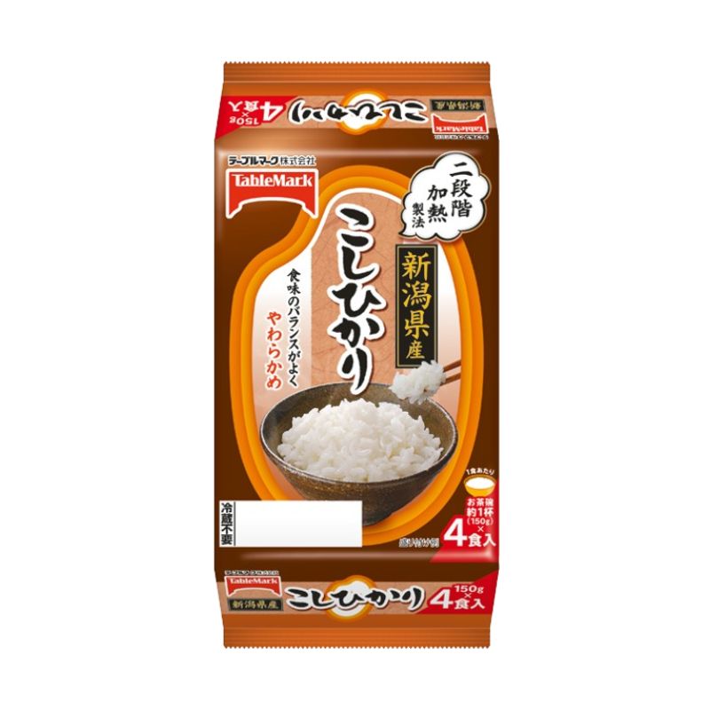 [4個]テーブルマーク 新潟県産こしひかり パックライス　150g×4食入　賞味期限2026.04.09|食品|食品・飲料