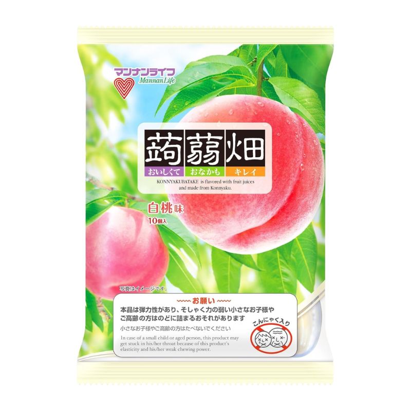 [2個
]マンナンライフ 蒟蒻畑 白桃味　25g×10個入り　賞味期限2026.07.02