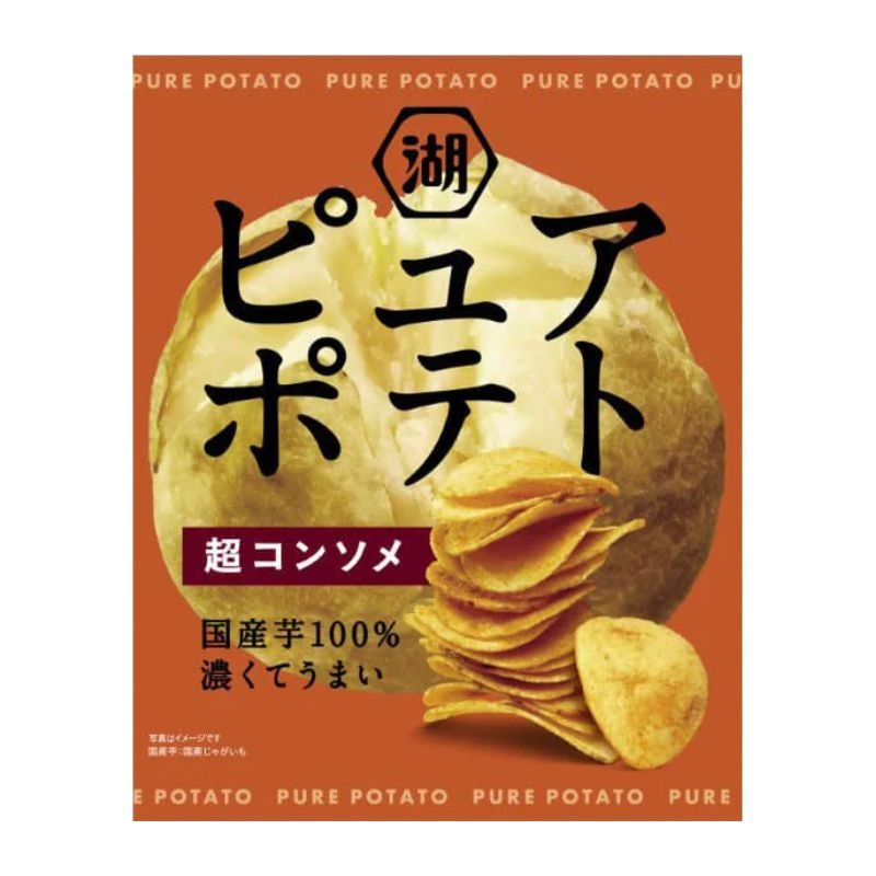 12個]湖池屋 ピュアポテト 超コンソメ 52g 賞味期限2026.08.31 | 食品