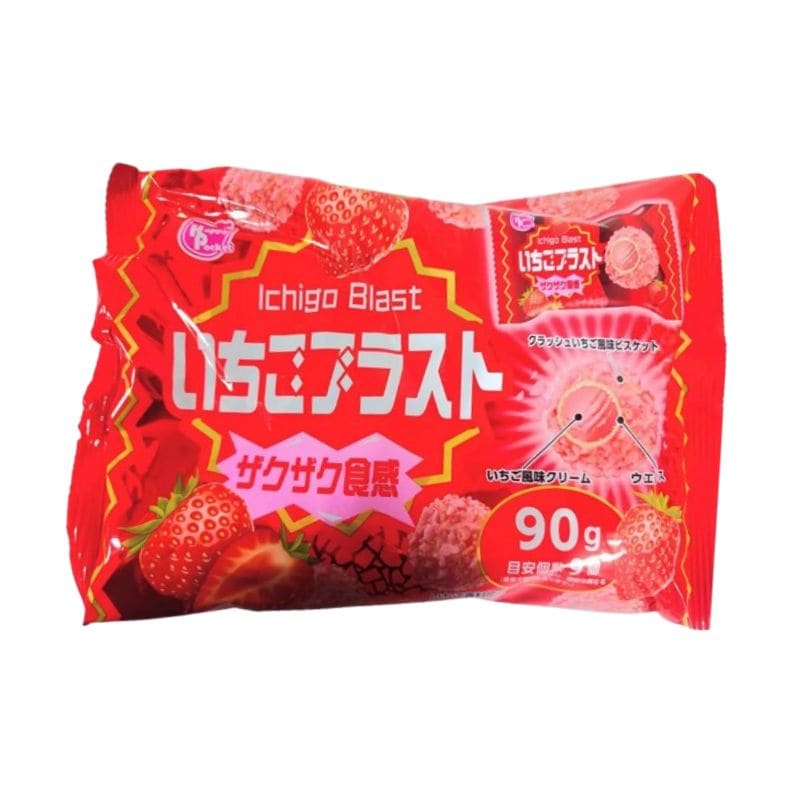 2個]【訳あり】ハッピーポケット いちごブラスト 90g 賞味期限2026.12