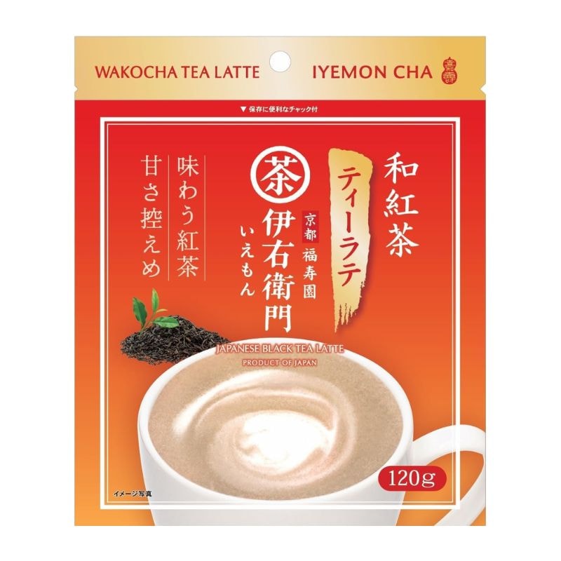 [送料無料][12個]宇治の露製茶 伊右衛門 和紅茶ティーラテ　120g　賞味期限2026.09.17