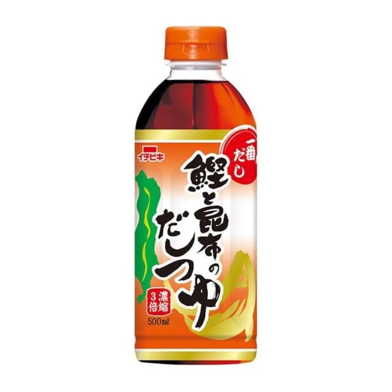 [3本]イチビキ 鰹と昆布のだしつゆ　500ml　賞味期限2026.11.04