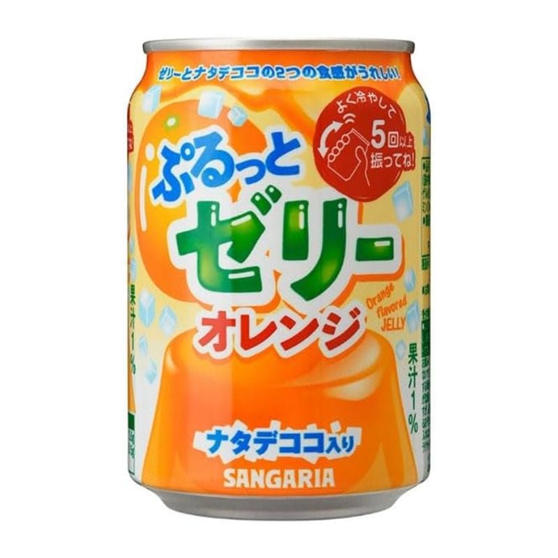 [24本]サンガリア ぷるっとゼリー オレンジ　280g　賞味期限2026.06.30【賞味期限間近】