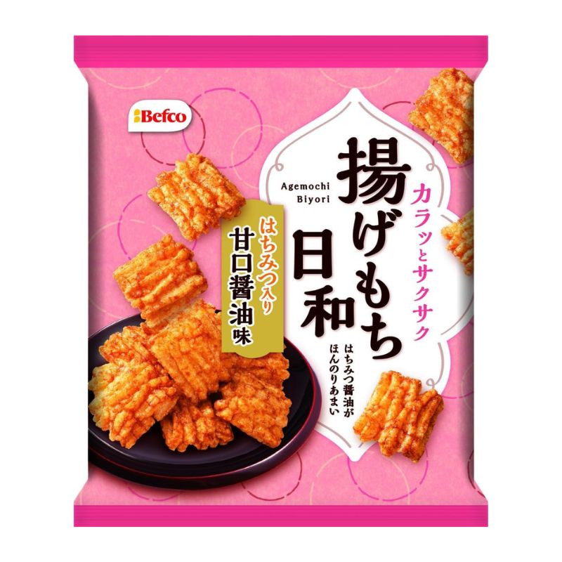 [4個]栗山米菓 揚げもち日和 甘口醤油味　65g　賞味期限2026.09.12