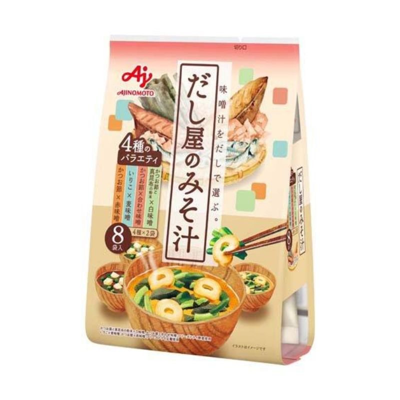 5個]味の素 だし屋のみそ汁 4種のバラエティセット 8袋 賞味期限