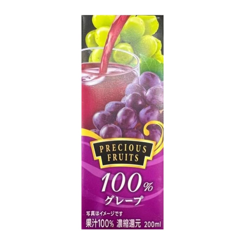[12本]エルビー フルーツグレープ100%　200ml　賞味期限2026.09.11