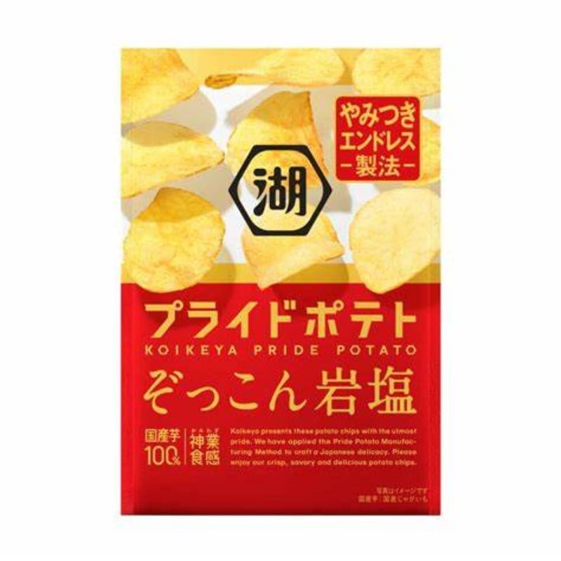 [2個]湖池屋 プライドポテトぞっこん岩塩　55g　賞味期限2026.08.31【賞味期限間近】
