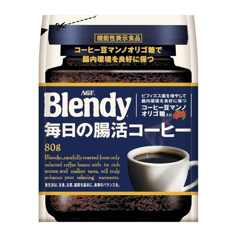 [2個]AGF ブレンディ 毎日の腸活コーヒー 袋　80g　賞味期限2027.03.31