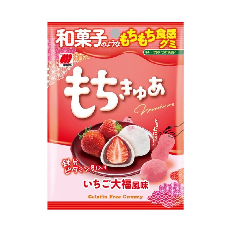 3個]【JB直送品】三幸製菓 もちきゅあ いちご大福風味 40g 賞味期限