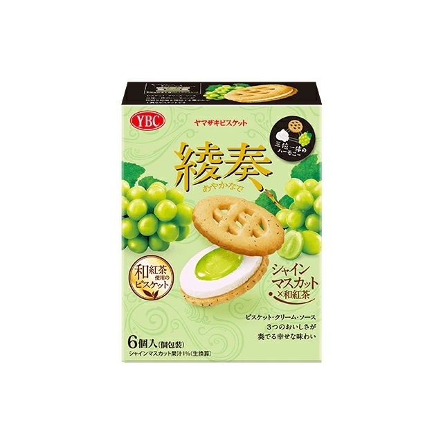 [3個]【JB直送品】ヤマザキビスケット 綾奏 シャインマスカット和紅茶　6個入　賞味期限2027.01.31