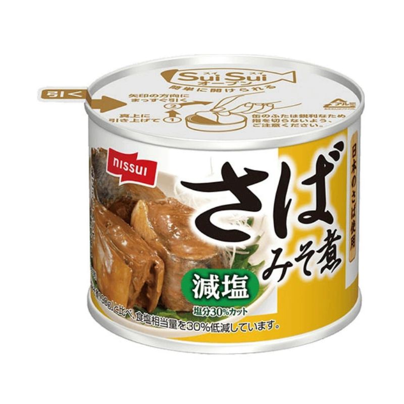 [4個]【JB直送品】ニッスイ Suisuiオープンさばみそ煮 減塩30%　190g　賞味期限2029.01.31