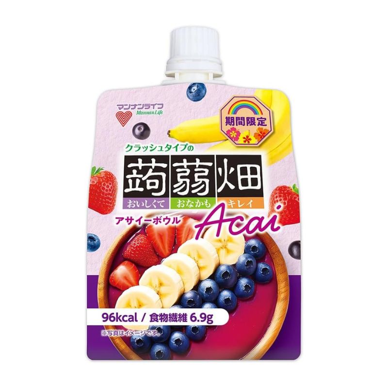 [6個]【JB直送品】マンナンライフ クラッシュタイプの蒟蒻畑 アサイーボウル　150g　賞味期限2026.11.08【賞味期限間近】