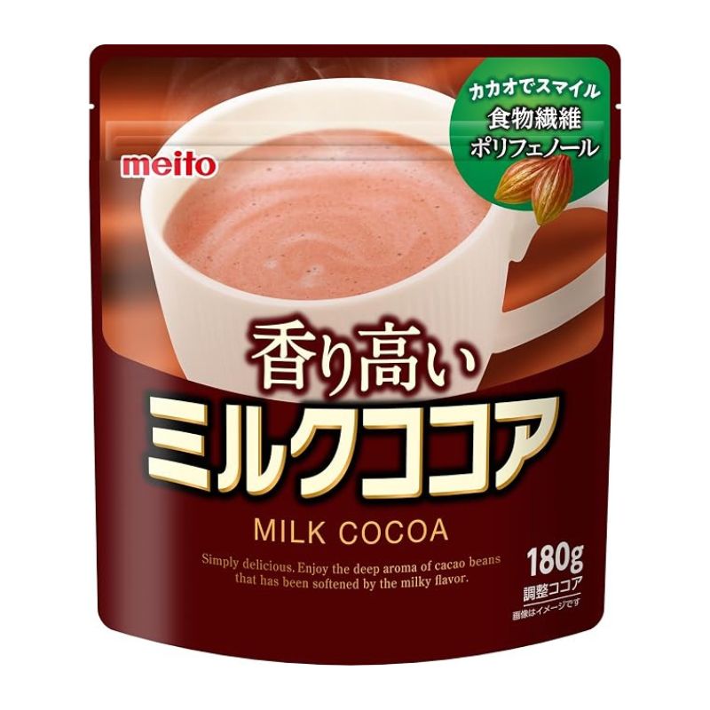 [送料無料][7個]【JB直送品】meito 香り高いミルクココア　180g　賞味期限2027.08.31