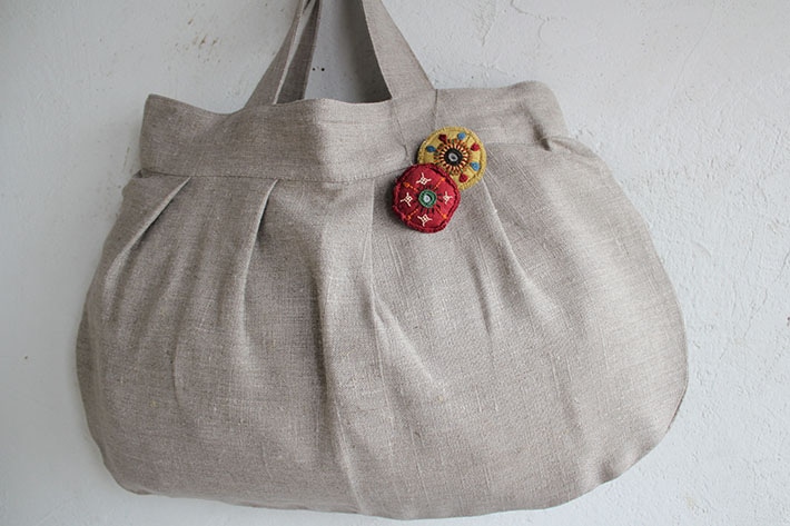 ［fog linen work フォグリネンワーク］　アンヌ ラウンドバッグ