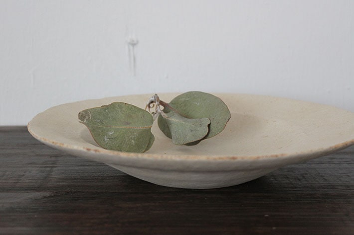 ※再入荷！[高田かえ]  Takada kae 白土のリム平皿