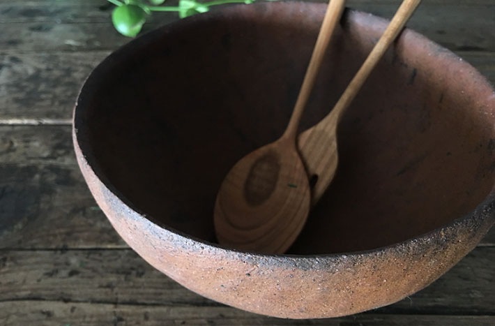 新品◇高田かえ Takada kae 茶土の中鉢 陶器｜食器
