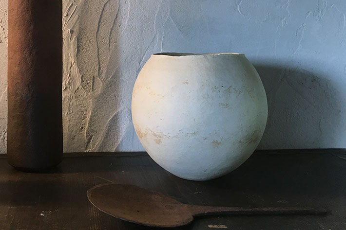 なっき　新品未使用　入手困難　人気陶芸作家　高田かえさん　茶土ドラ鉢　大 新品◇高田かえ Takada kae 茶土の中鉢 陶器｜食器