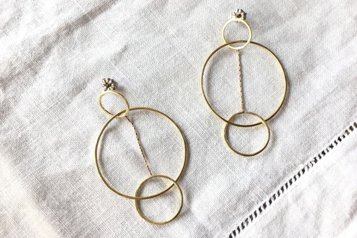 ［ningulu］［真鍮アクセ］ Triple circle　