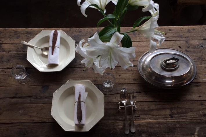 フランスアンティーク　MONTEREAUモントロー　オクトゴナル　プレート　深皿 フランスアンティーク MONTEREAUモントロー オクトゴナル プレート 深皿