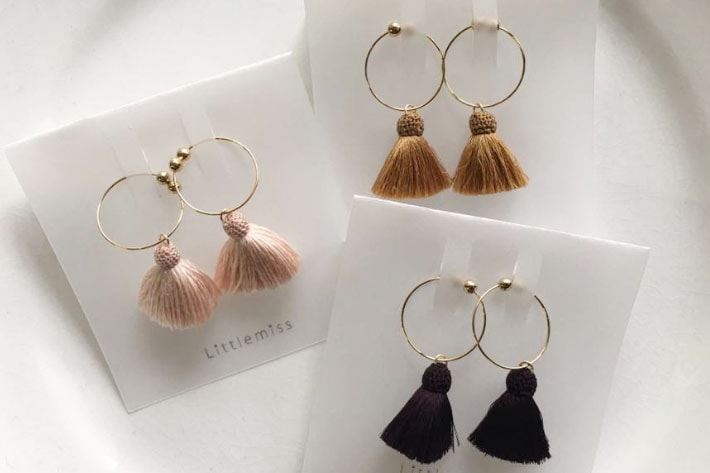 ［Littlemiss］ tassel フープピイヤリング